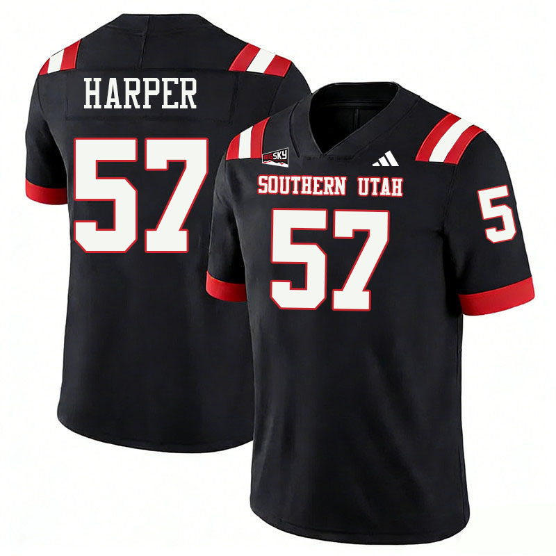 Southern Utah Thunderbirds #57 Henry Harper College Football Jerseys,Uniforms Stitched-Black